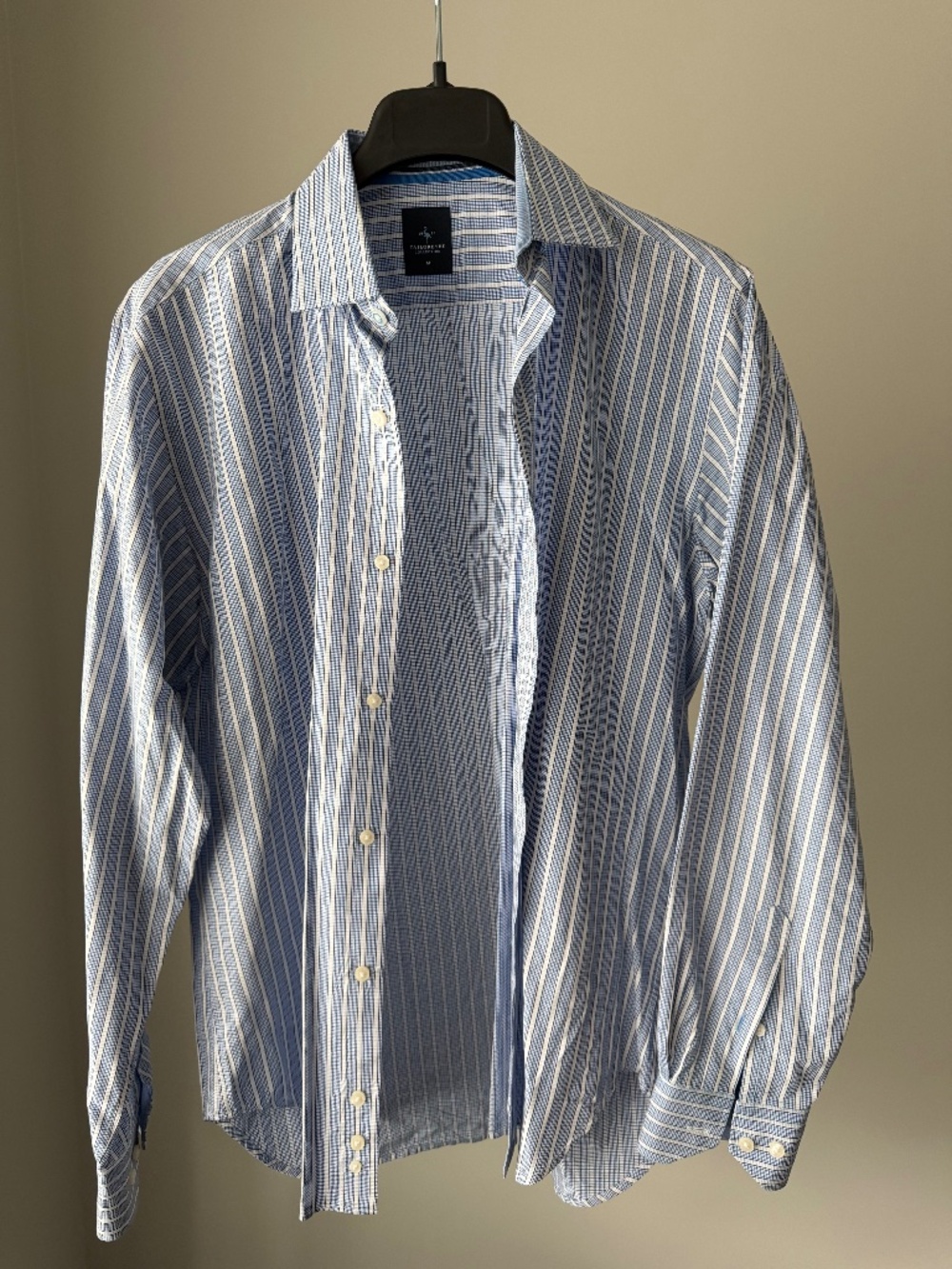 Tailorbyrd Blue & White Striped Dress Shirt
